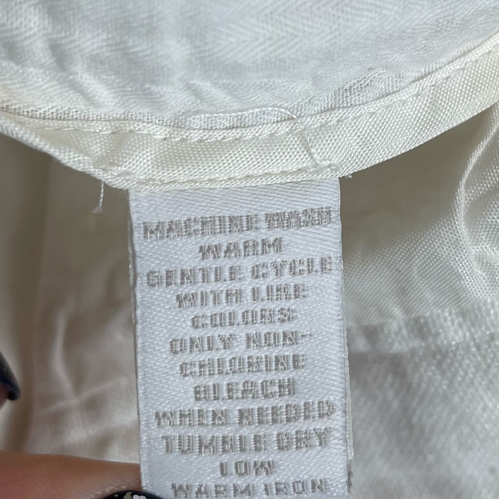 WOMENS Charter Club Allison Fit Cropped Length 100% Linen Pants Size 14 - Picture 8 of 9